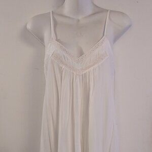 White Spaghetti Strap Mini Dress- XS